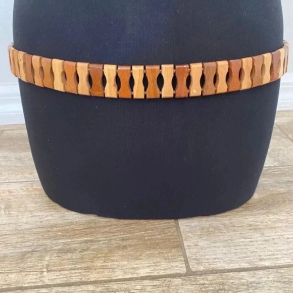 Vintage Womens Wooden Boho Folksy Belt - Picture 3 of 8